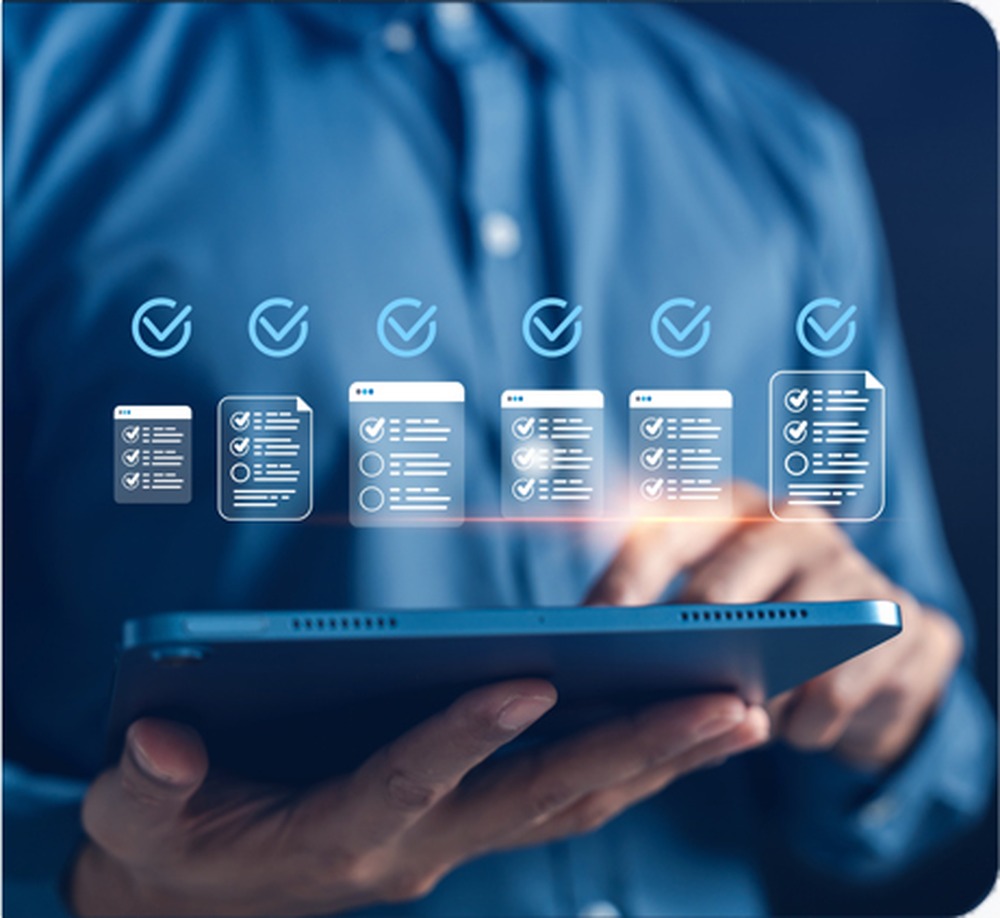 Digital workflow and platform management on a tablet